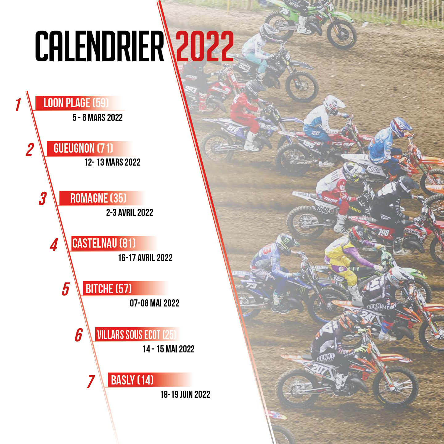 Modification calendrier 24MXTOUR Elite Motocross