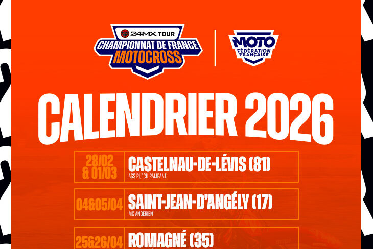 Le calendrier 2026 du 24MX TOUR est là !